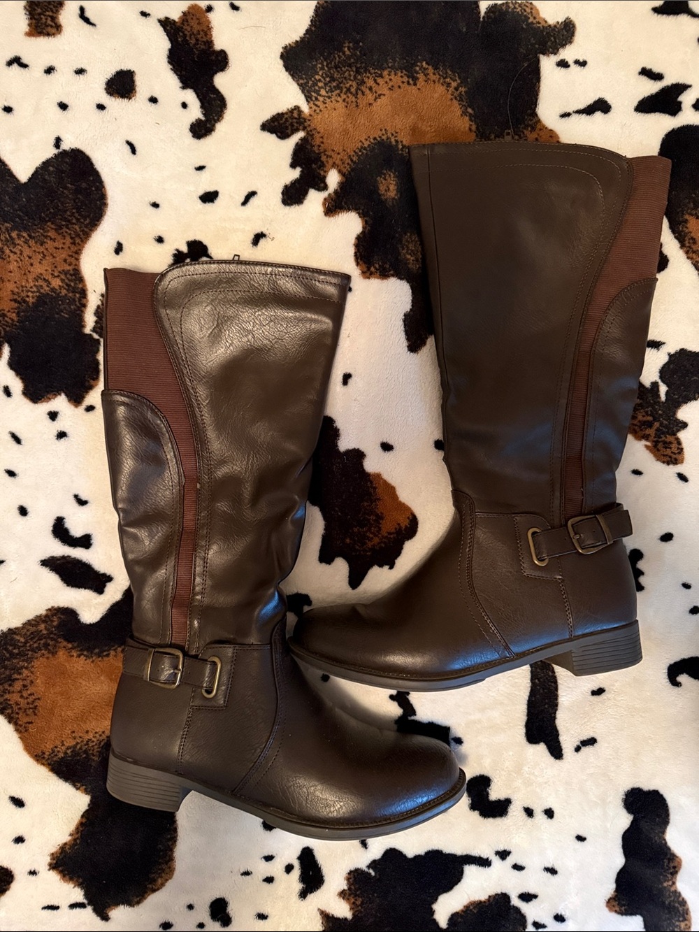 Brown Women's Mid-Calf Riding Boots